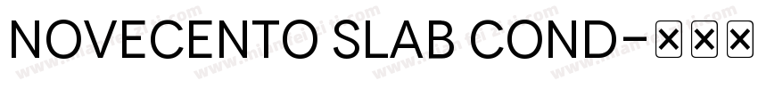 Novecento slab cond字体转换
